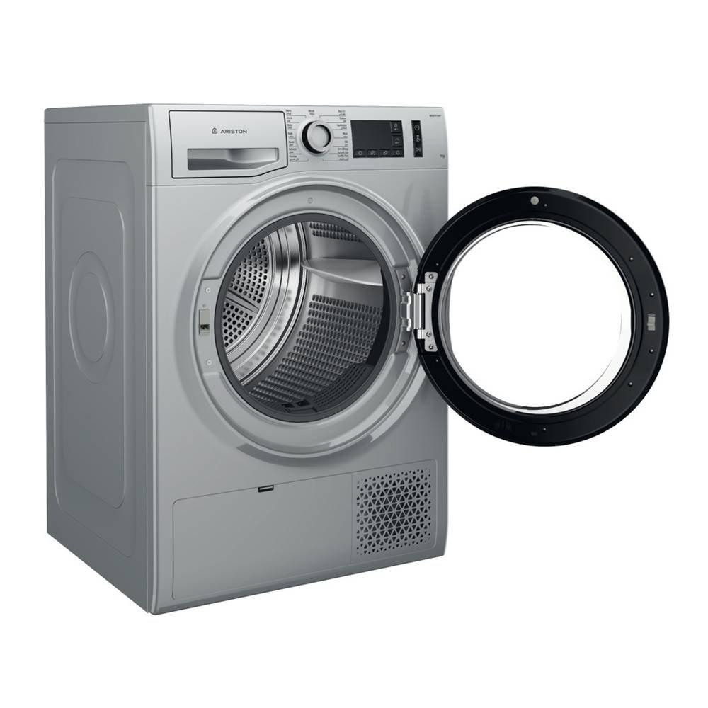 Ariston Front Load Heat Pump Tumble Dryer, 9 kg, NTM119X1SSKGCC - Silver