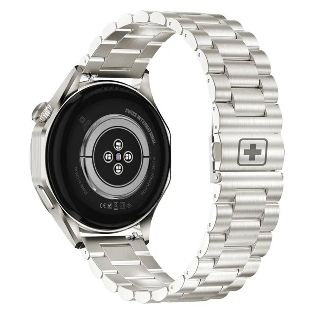 Swiss Military Swiss International  Smart Watch, 1.43 inch AMOLED Display Metal frame with Metal Strap​ - Gold 