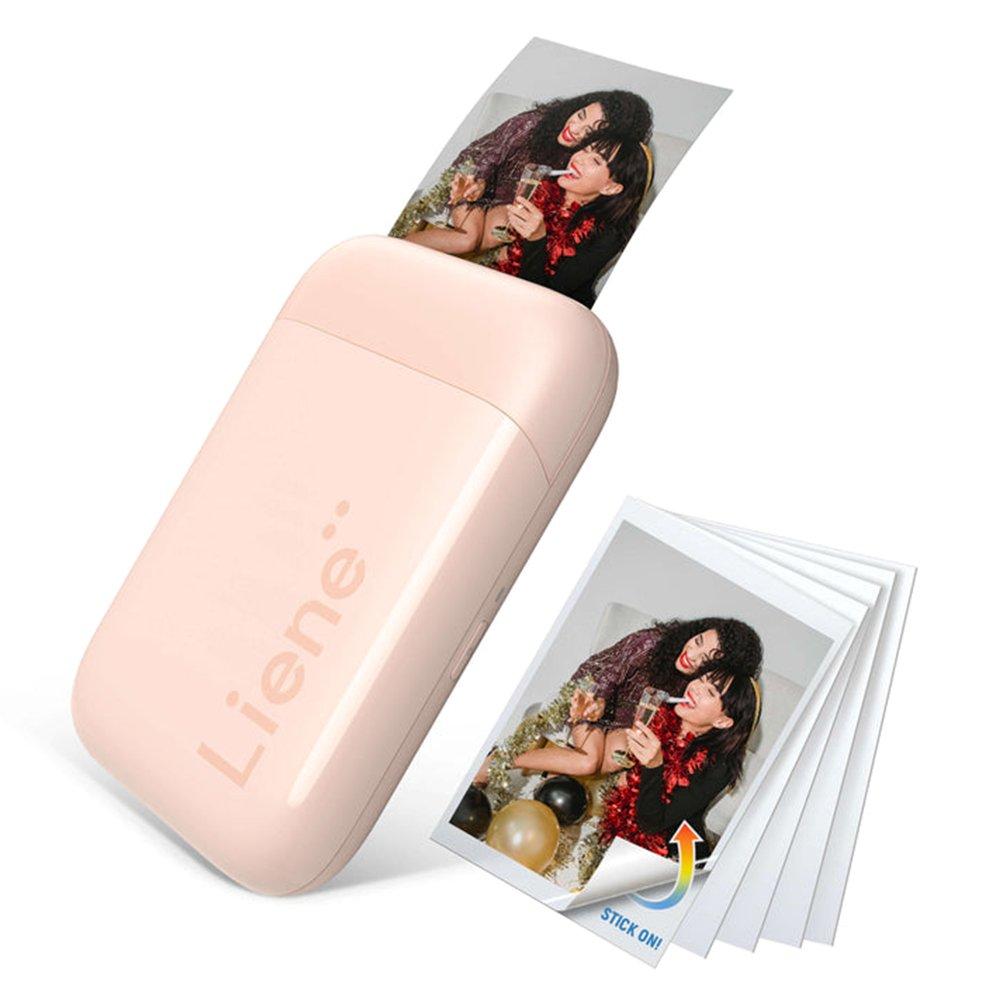 Liene Pearl K100 2x3" Portable Photo Printer + 5 Zink Papers, ZPP110-PB – Pink