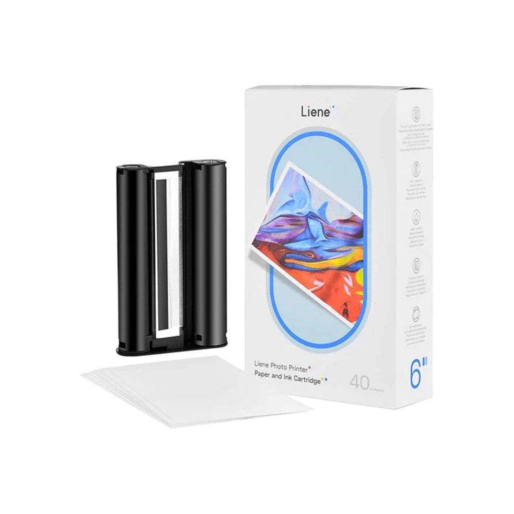 Liene Amber 4x6" Photo Printer Paper 80 Sheets & 2 Ink Cartridges Refill - SD21L