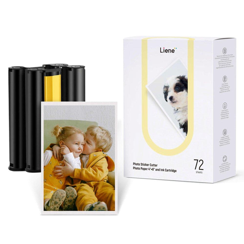 Liene PixCut S1 4x6" Photo Paper 72 Sheets & 2 Ink Cartridges Refill - SD42
