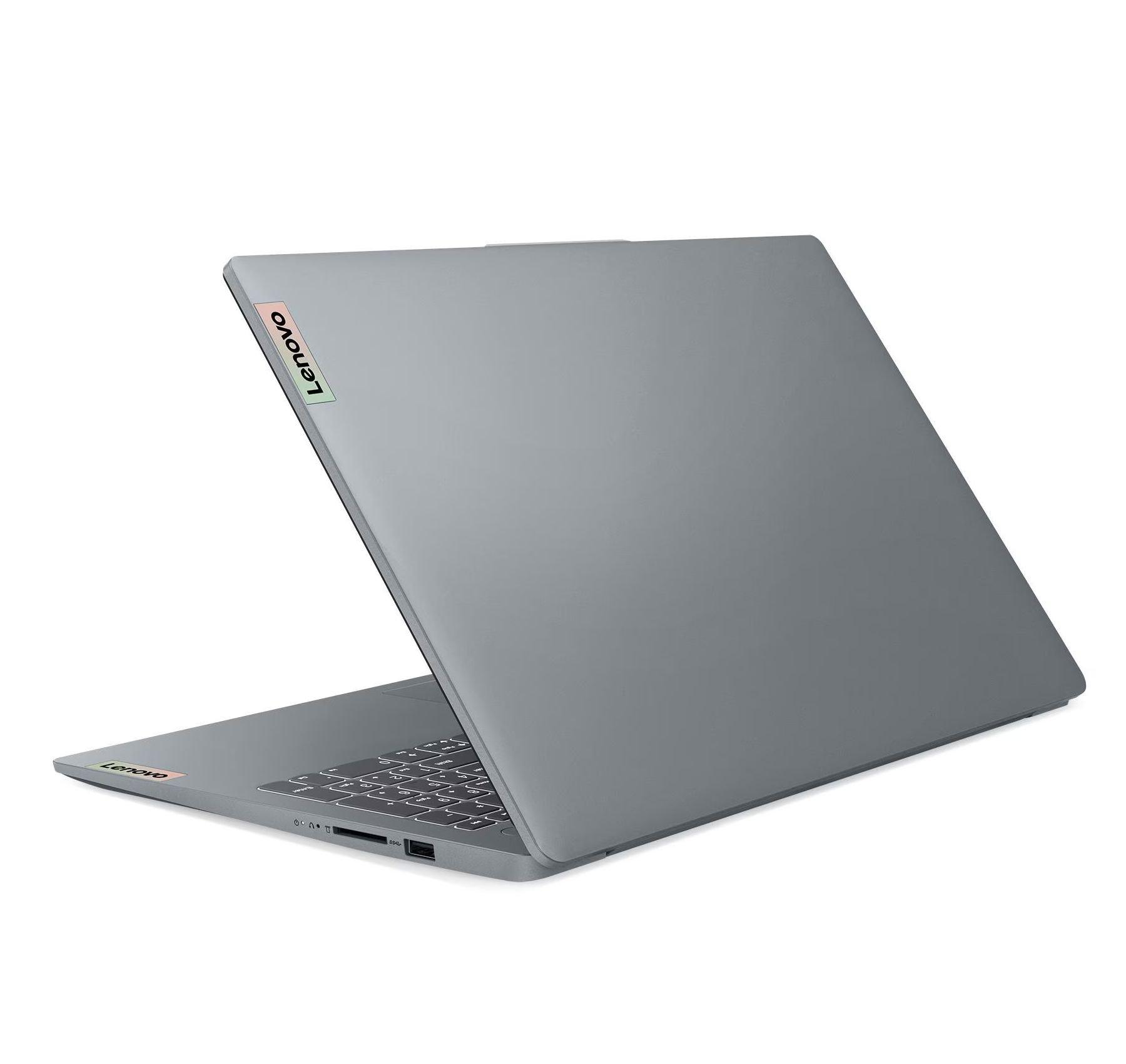 لابتوب لينوفو آيديا باد سليم 3، إيه إم دي أثلون سيلفر، 8 جيجابايت، 256 جيجابايت، مع معالج رسومات آيه ام دي راديون مدمج، شاشة 15.6" عالية الجودة، ويندوز 11 هوم، 82XQ00QCAX، رمادي