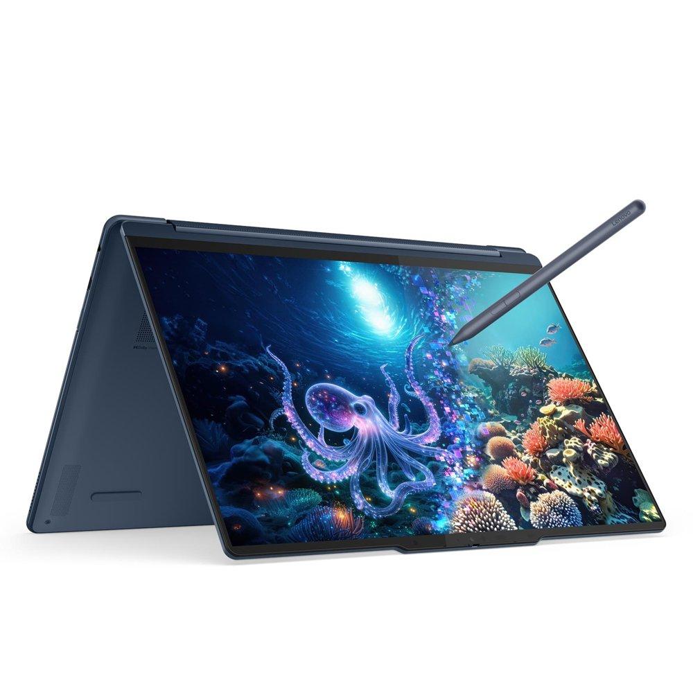 Lenovo Yoga 9 2-in-1 Laptop, Intel Core Ultra 7, 32GB RAM, 1TB SSD, Integrated Intel Arc Graphics, 14" WQXGA, Windows 11 Home, 83LC003VAX – Blue