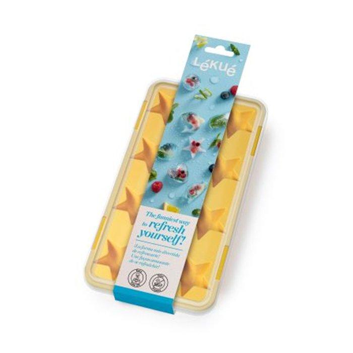 Lekue Star Ice Cube Tray with Lid, 882425 - Yellow
