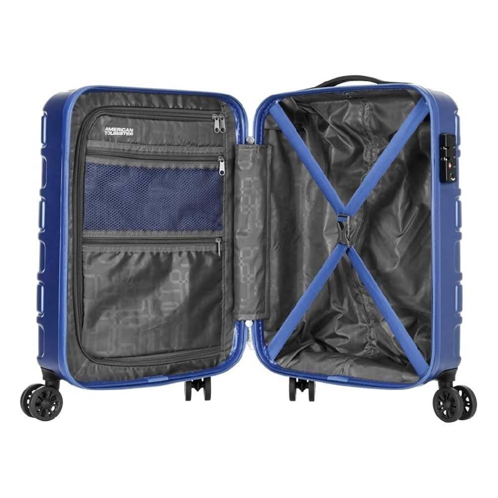 American Tourister Bricklane Hard Trolley Luggage Set of 3, 55+69+80CM, GE3X71012 - Blue