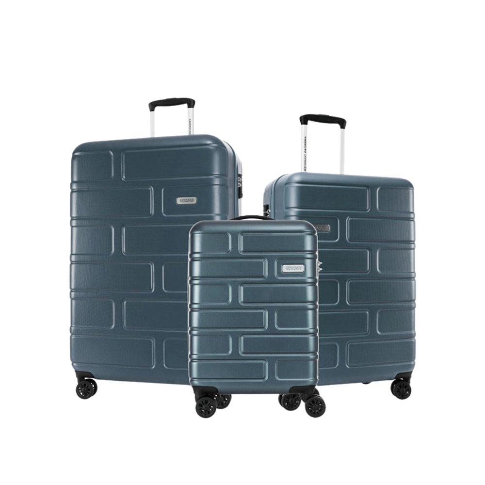 American Tourister Bricklane Hard Trolley Luggage Set of 3, 55+69+80CM, GE3X04012 - Dark Forest