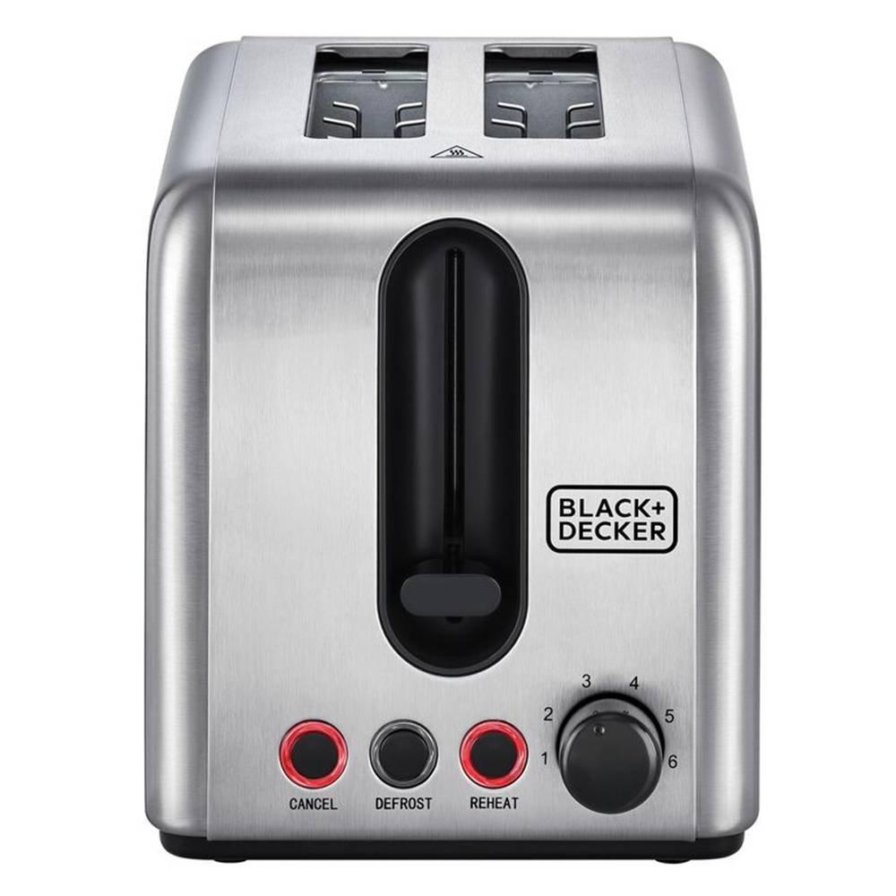 Black&Decker Toaster, 1050W, 2slots, ET244-B5 - Stainless steel