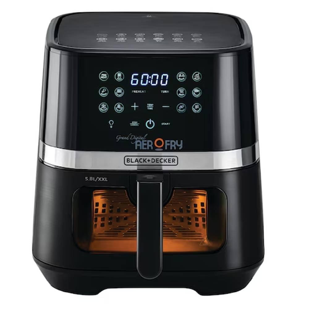 BLACK+DECKER XXL Digital Air Fryer, 1800W, 5.8L, AF5800-B5 - Black
