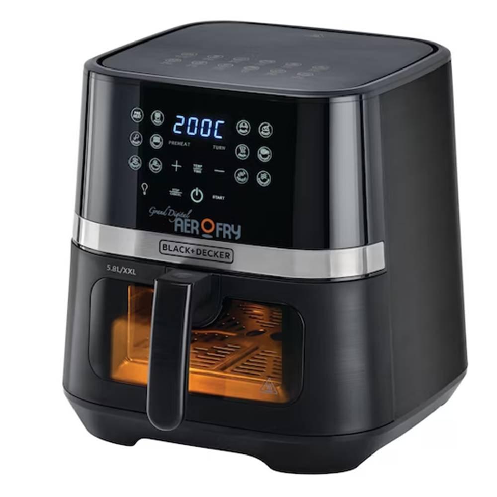 BLACK+DECKER XXL Digital Air Fryer, 1800W, 5.8L, AF5800-B5 - Black