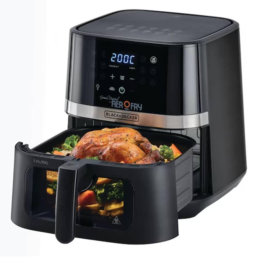 BLACK+DECKER XXL Digital Air Fryer, 1800W, 5.8L, AF5800-B5 - Black