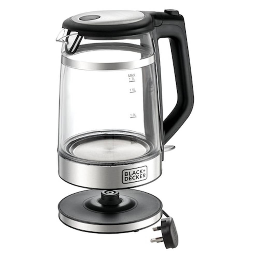 Black & Decker Kettle, 2200W, 1.7L, GK220-B5 - Silver & Black