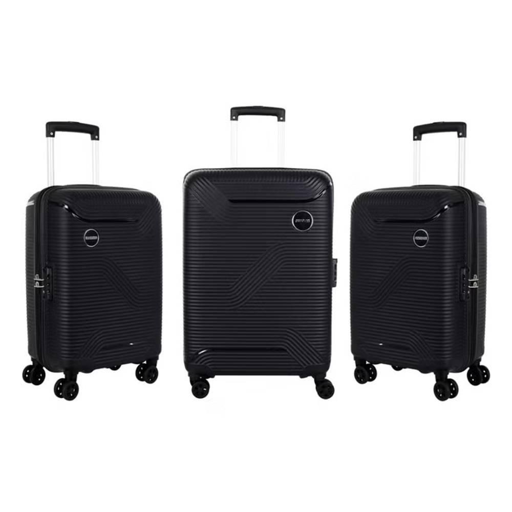 American Tourister Maxplus 3PC Set Hard Spinner, SQ4X09004 - Black