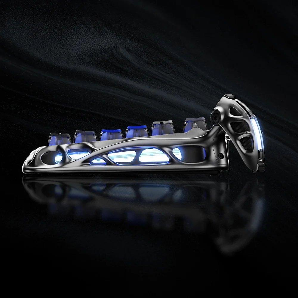 GravaStar Mercury K1 Pro 75% Wireless Mechanical Gaming Keyboard - Interstellar Silver