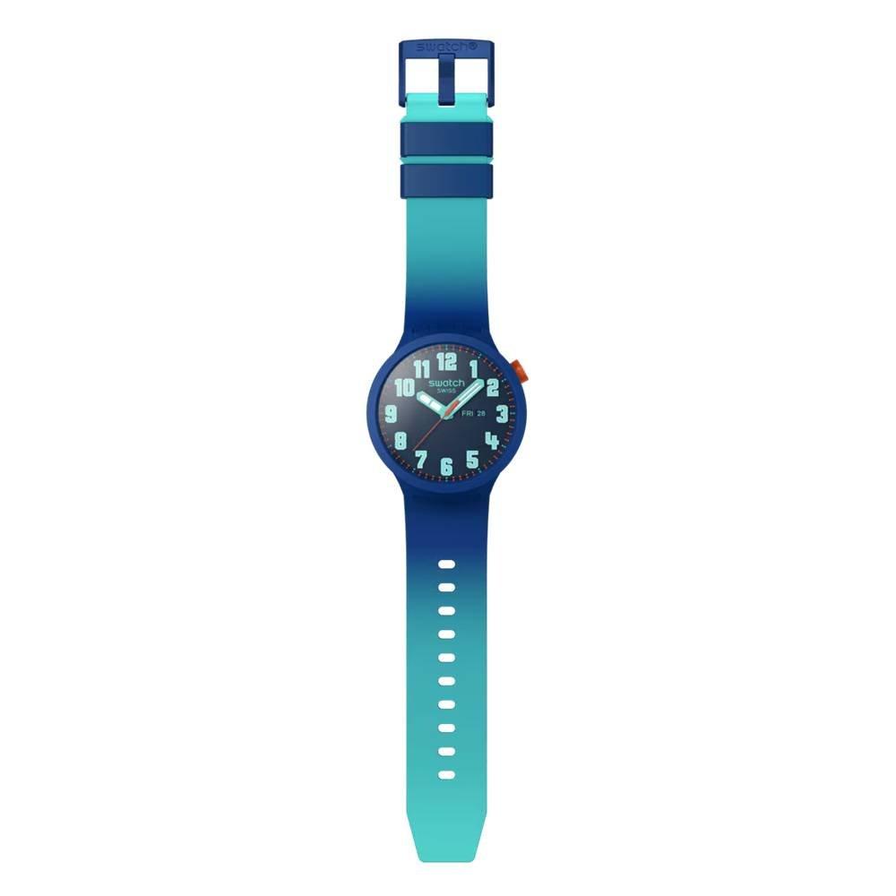 Swatch Essentially Bold Men Watch, 47mm, Silicone Strap, SWASB01N700 - Blue