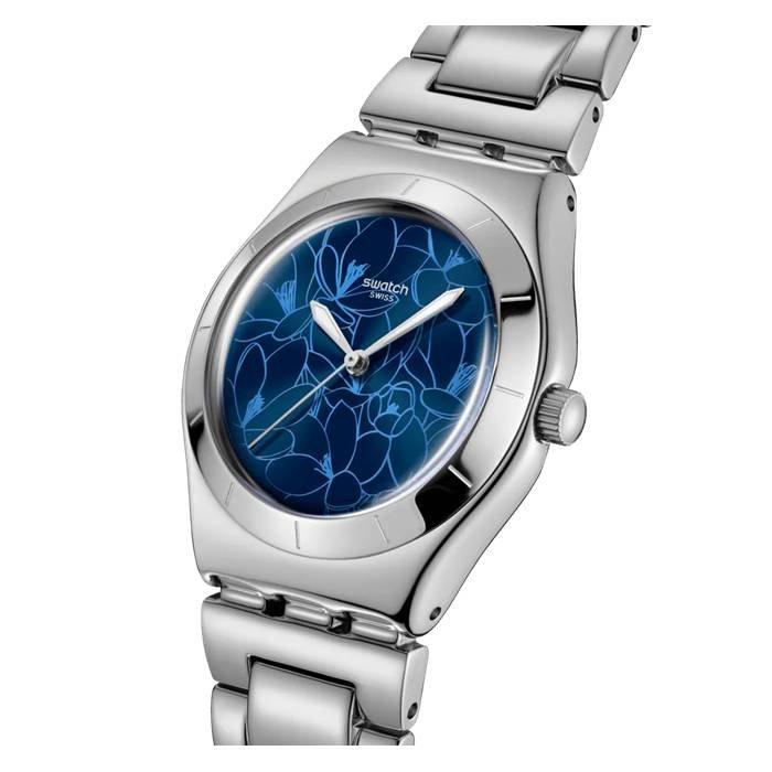 Swatch Petal Frenzy Women Watch, 33 mm, Stainless Steel Strap, SWAYLS235G- Silver