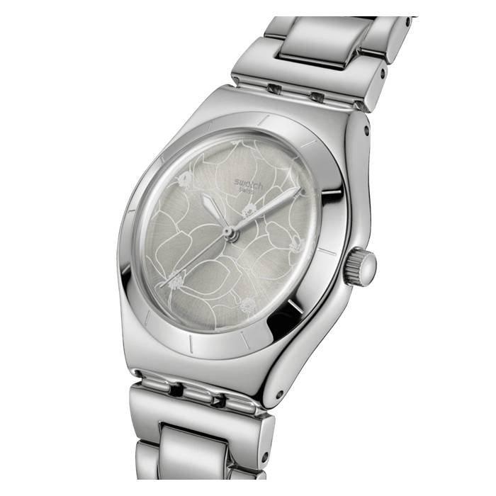 Swatch Petal Bliss Women Watch, 33 mm, Stainless Steel Strap, SWAYLS237G- Silver