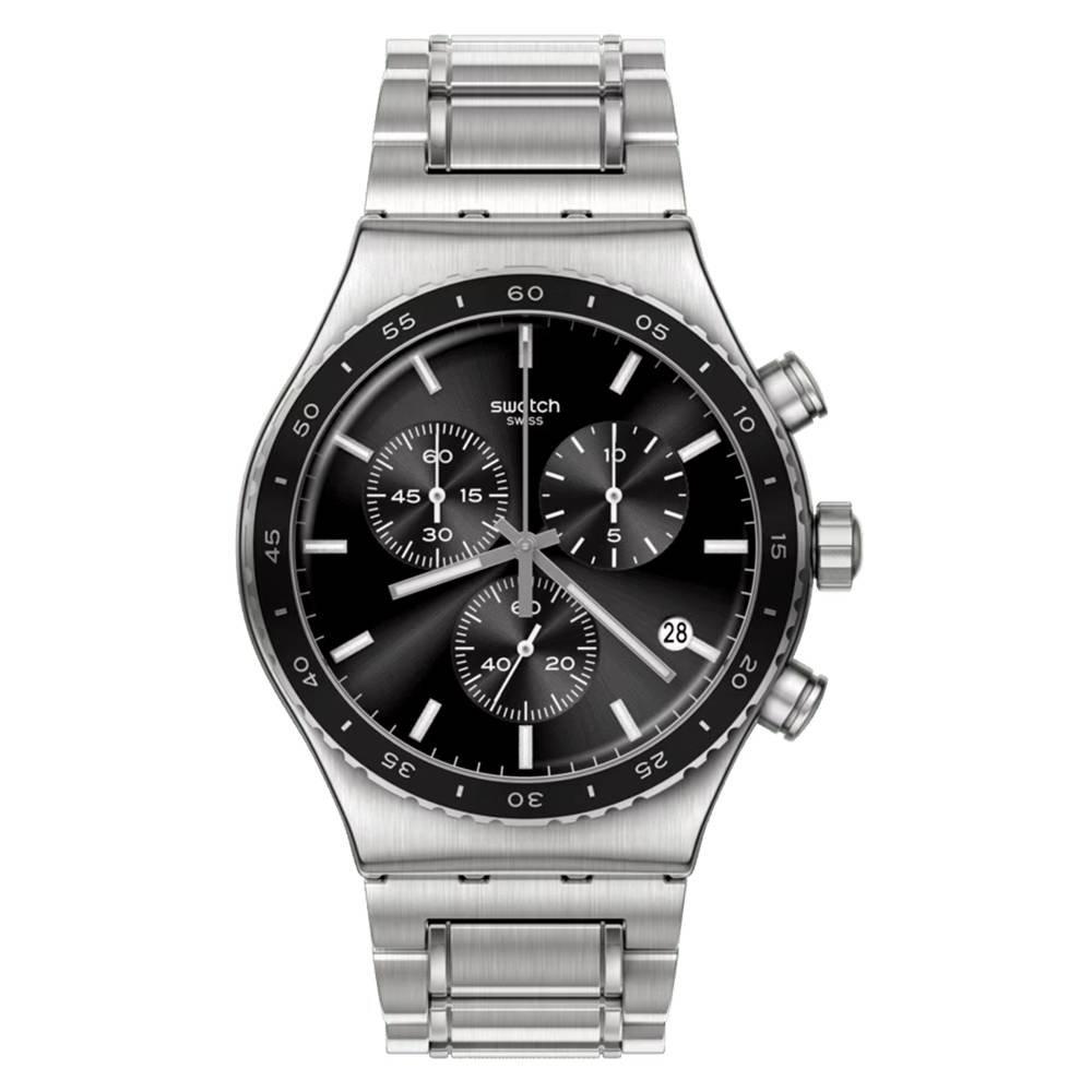 Swatch Carbonium Dream Men Watch, 43 mm, Stainless Steel Strap, SWAYVS495G- Silver