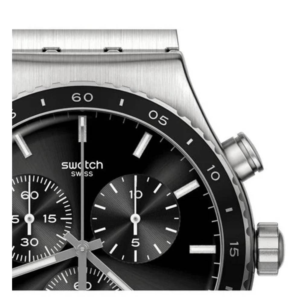 Swatch Carbonium Dream Men Watch, 43 mm, Stainless Steel Strap, SWAYVS495G- Silver