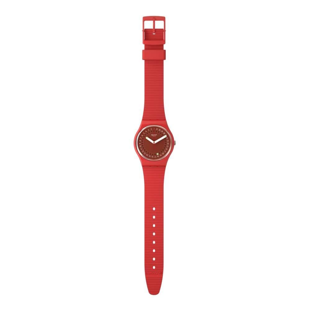 Swatch Cycles In The Sun Watch, 34mm, Bio-source Strap, SWASO28R400 - Red