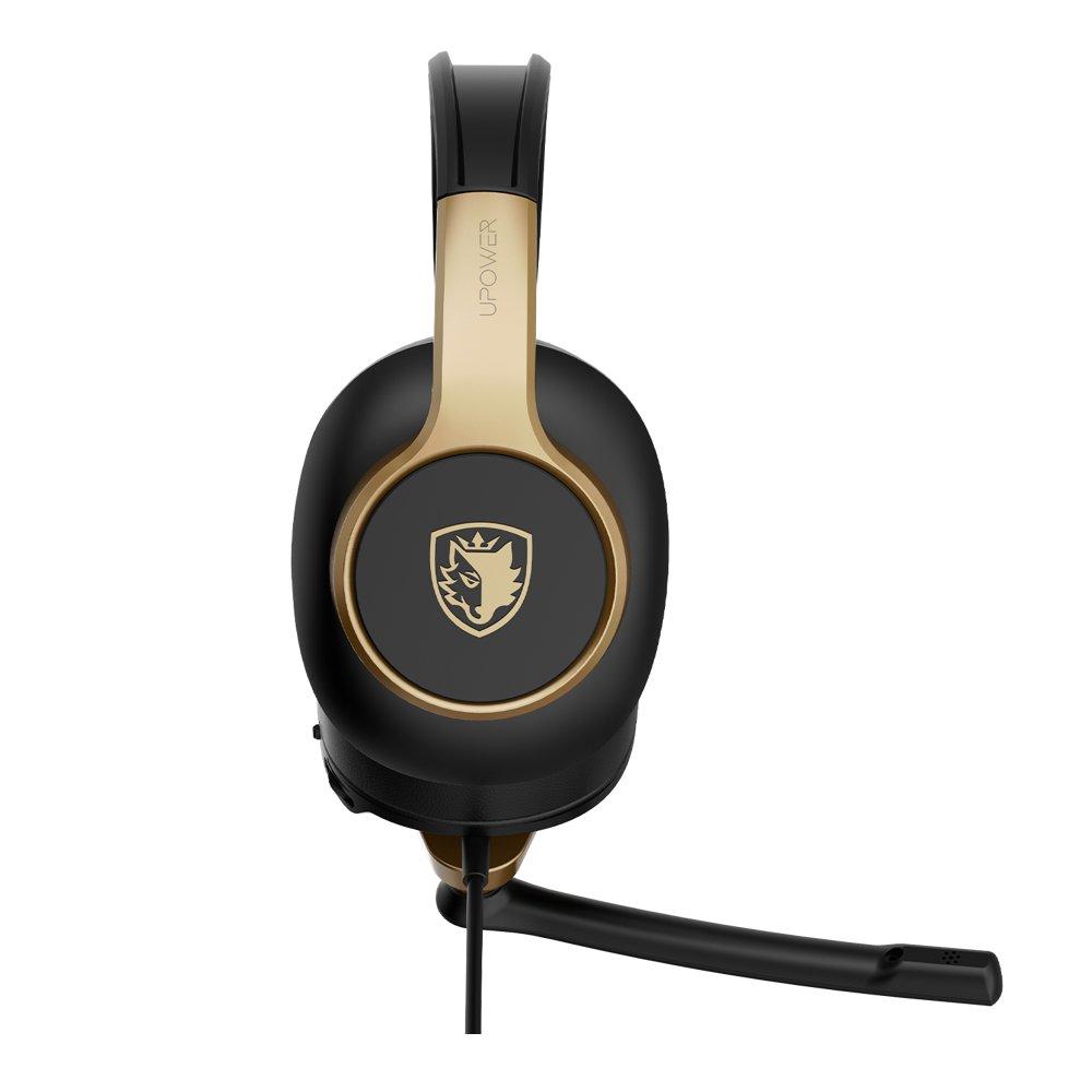 Sades Upower Wired Gaming Headset, SA-703 - Gold  