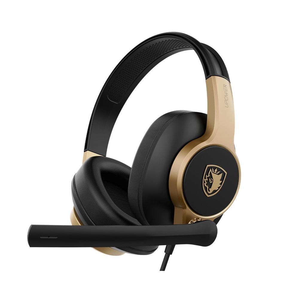 Sades Upower Wired Gaming Headset, SA-703 - Gold  