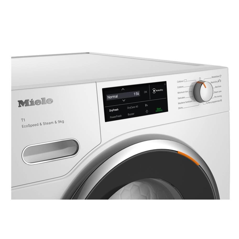 Miele Front Load Heat Pump Tumble Dryer, Wifi - Miele@home, 9KG, TWL 780 – White