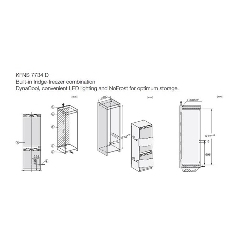 Miele Built-In  Bottom Mount 294L Refrigerator, 10 CFT, KS 7743 - White