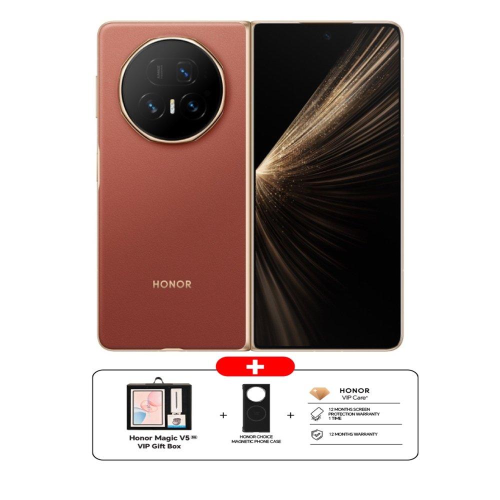 Pre Order - Honor Magic V5 5G Phone, 7.95", 512GB -Reddish Brown