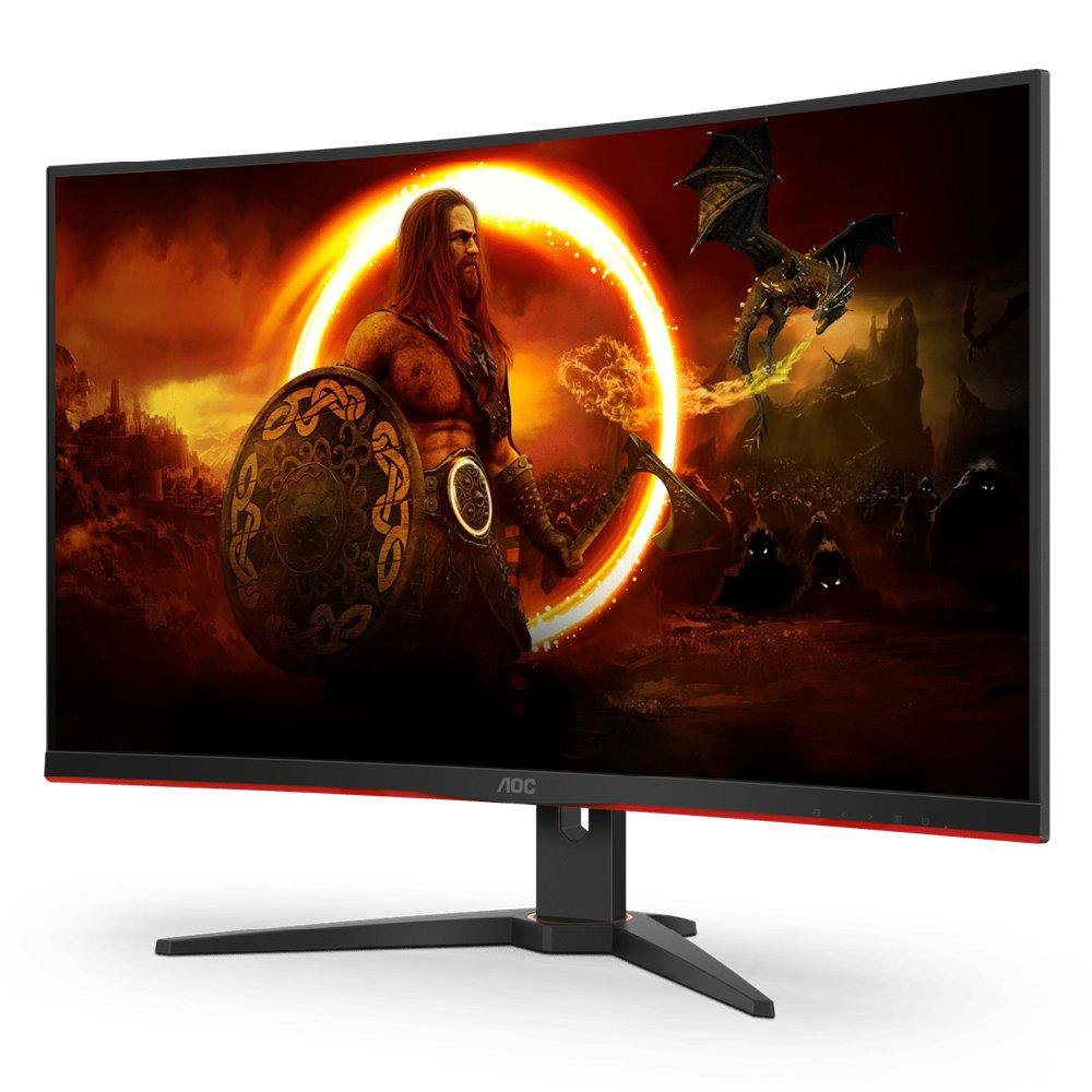 AOC 32" FHD 250Hz VA Curved Gaming Monitor, C32G2ZE2/89 - Black
