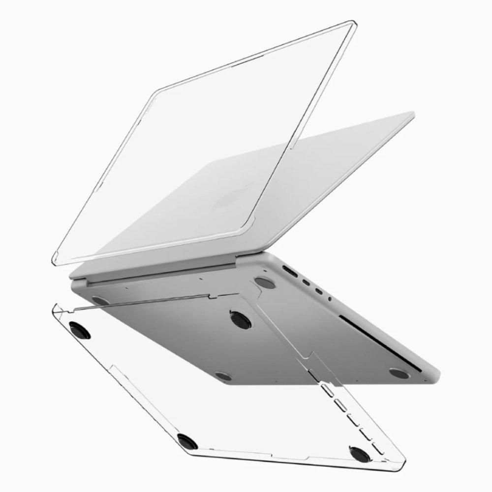 حماية غطاء يونيك فيرو لجهاز ماك بوك برو مقاس 14 بوصة ام1 - ام4 شفاف