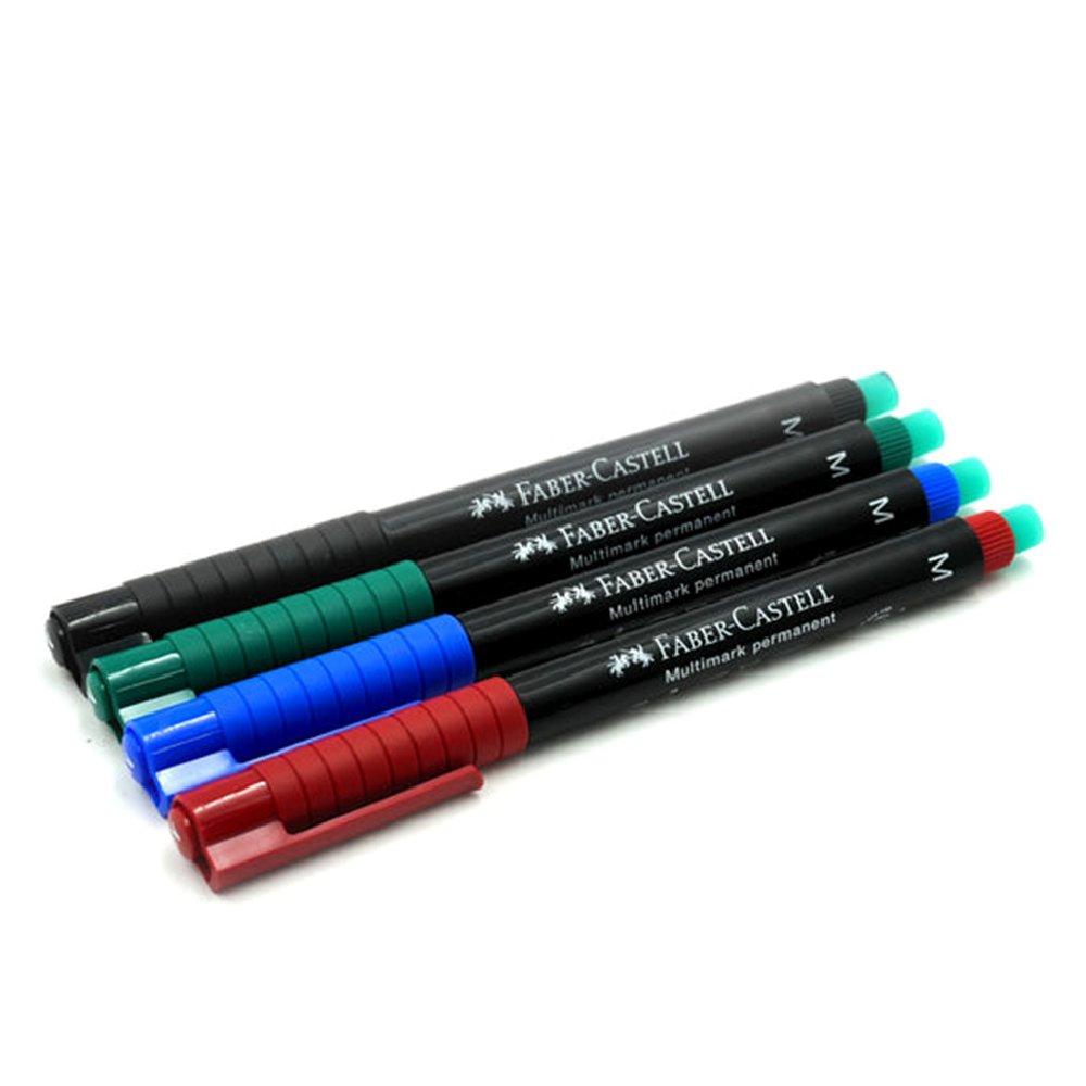 Faber Castell Multi Permanent Marker Medium Pack of 4, FC152504