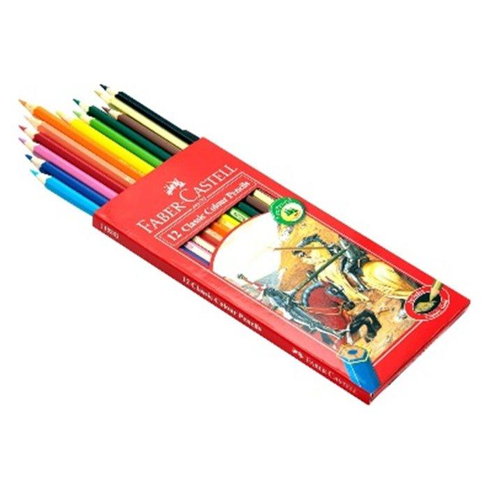 Faber-Castell Classic Color Pencils 12 Color in a Cardboard Box, FCI115852 - Multicolor