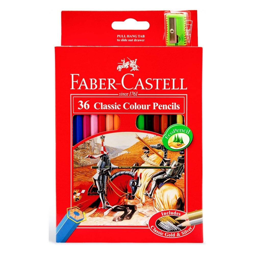 Faber-Castell Classic Color Pencils, 36 Pieces with Sharpener, FCI115856 - Multicolor