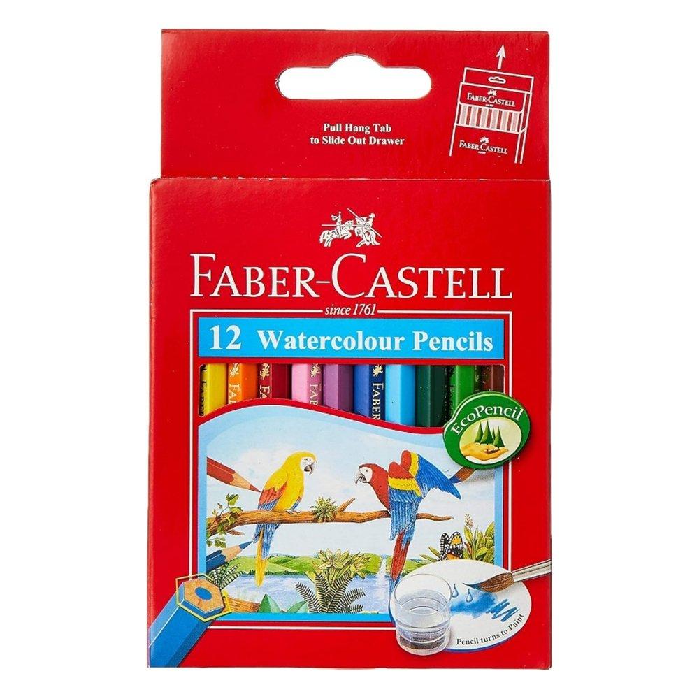 Faber-Castell Set of 12 Pieces Short Watercolor Pencils, FCI114461 – Multicolor