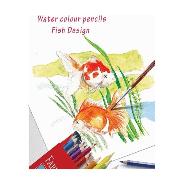 Faber-Castell Set of 12 Pieces Short Watercolor Pencils, FCI114461 – Multicolor