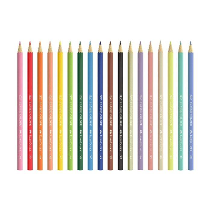 Faber-Castell Classic 12 + 6 Color Pencils, FCI115464 - Multicolor