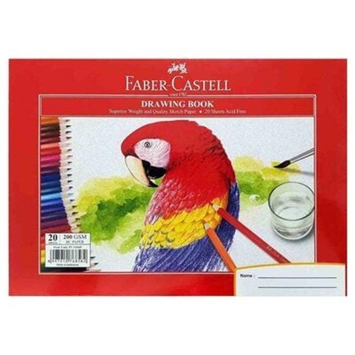 Faber-Castell Drawing Book, FCI1740 A4 - Red