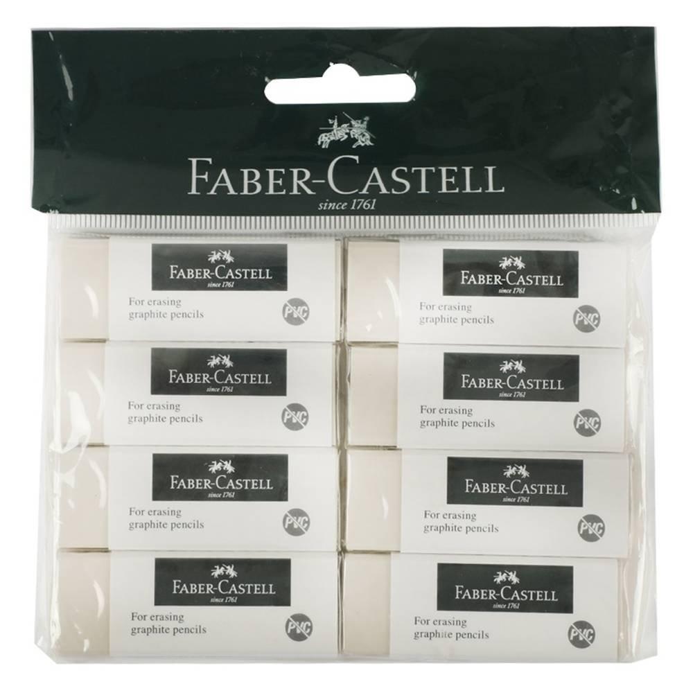 Faber Castell  PVC Free Eraser Big Poly Bag of 8Pc , FCM188964 - White