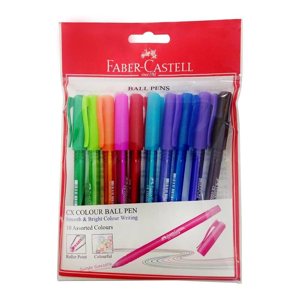 Faber Castell Ball Pen 0.7Mm Poly Bag , 25Pc, FCM187092- Multicolor