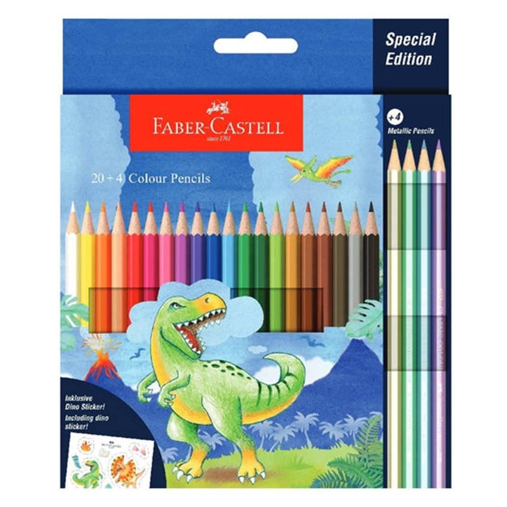 Faber Castell Dino Special Edition Classic Color Pencil, 24Pc, FCI115126- Multicolor