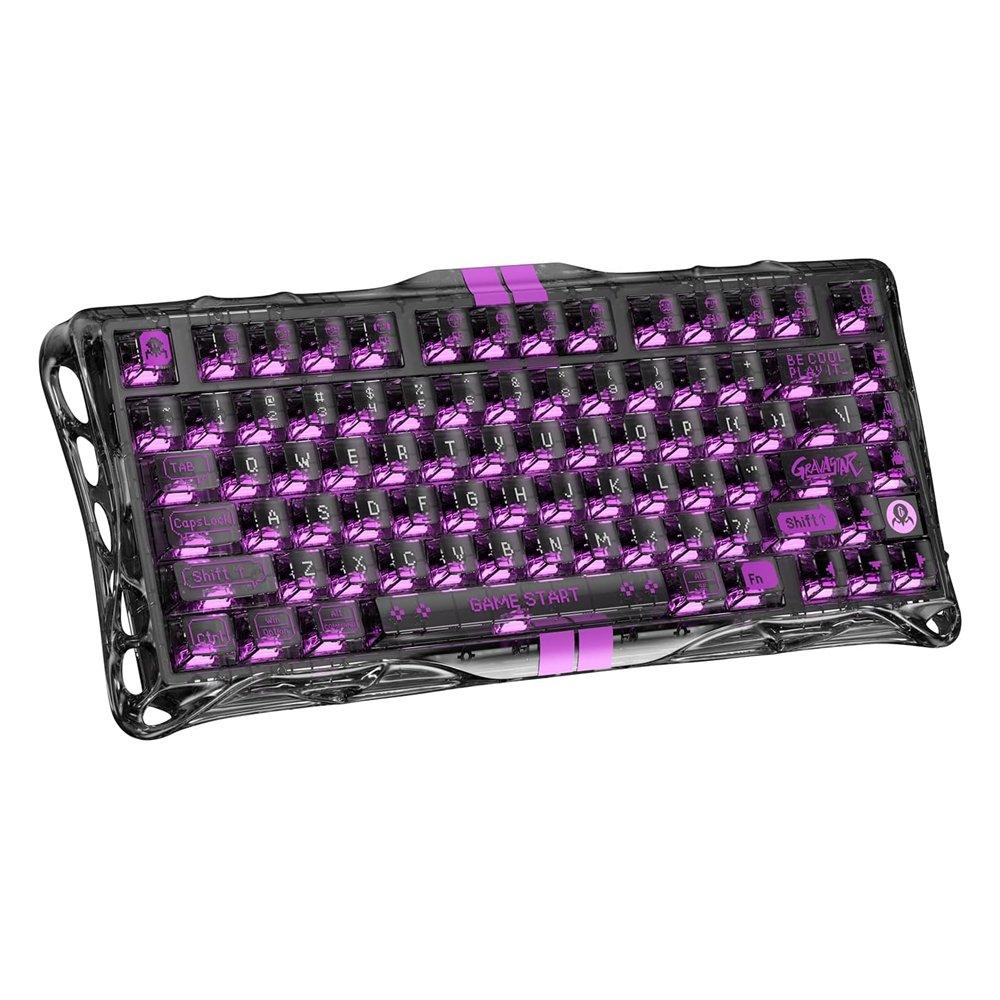 GravaStar Mercury V75 Lite 75% Hall Effect Wired Gaming Keyboard - Transparent Black