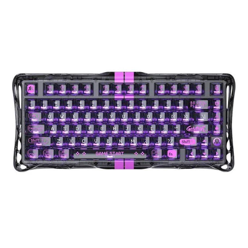 GravaStar Mercury V75 Lite 75% Hall Effect Wired Gaming Keyboard - Transparent Black