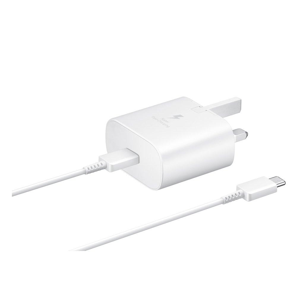 Samsung 25W PD Adapter with USB-C to USB-C Cable, EP-TA800XWEGAE - White