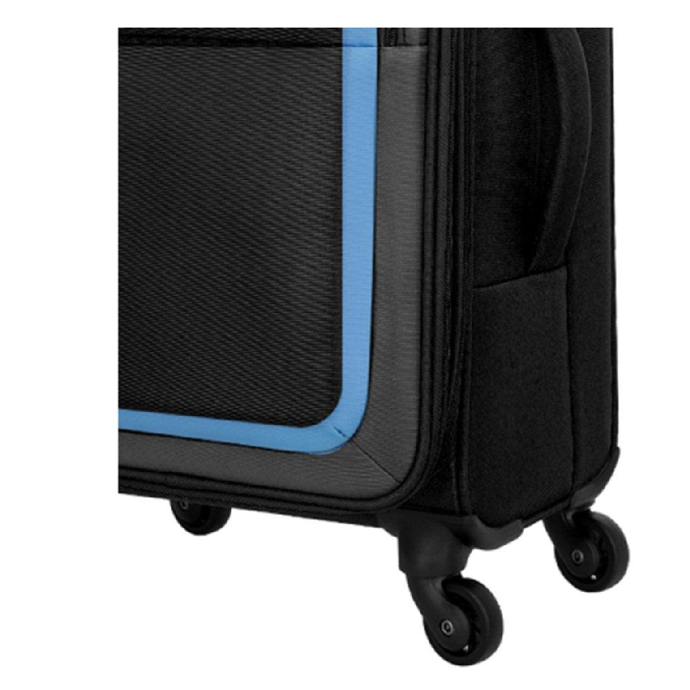 American Tourister Seville 4 Wheel Polyester Soft Trolley, 57 cm, Black