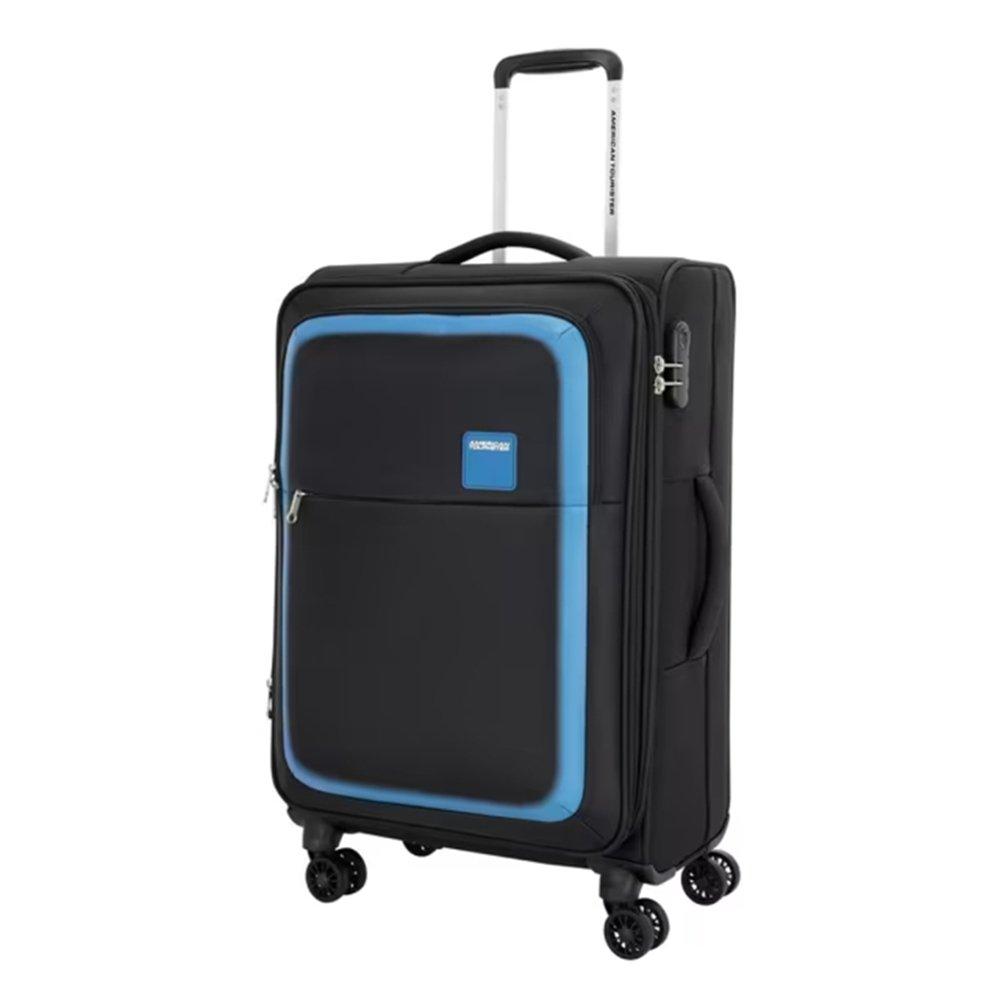 American Tourister Seville Soft Luggage in Polyester with 4 Wheels, 69cm, Black