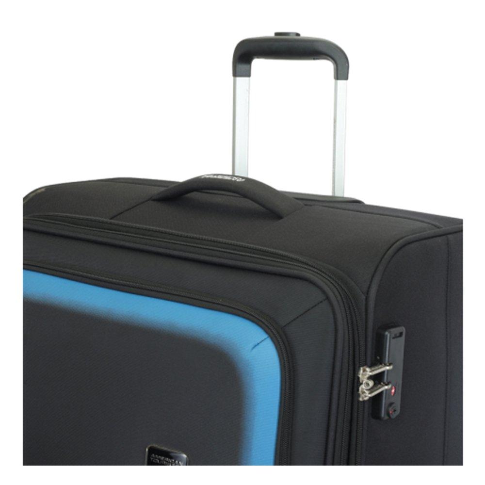 American Tourister Seville Soft Luggage in Polyester with 4 Wheels, 69cm, Black