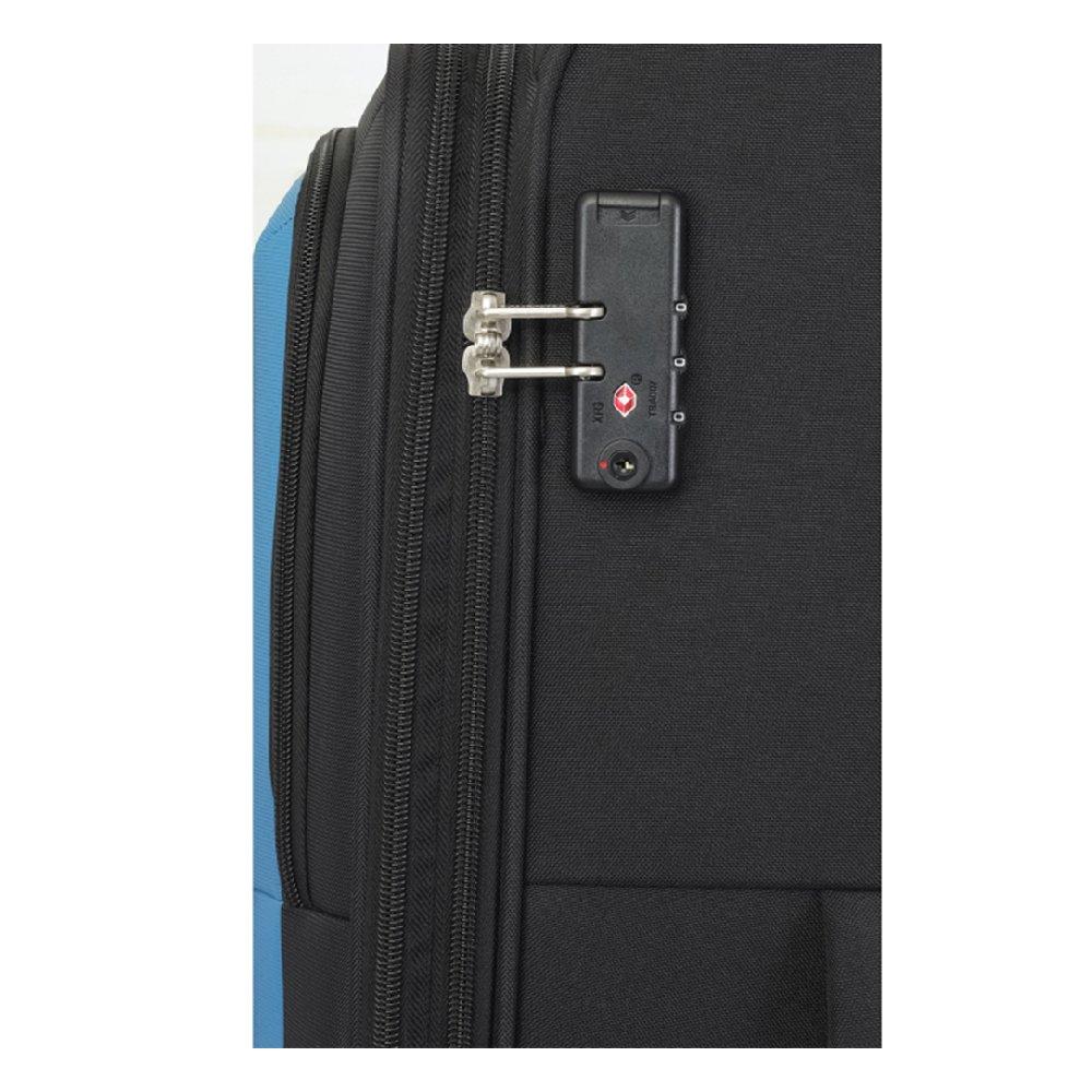 American Tourister Seville Soft Luggage in Polyester with 4 Wheels, 81cm - Black