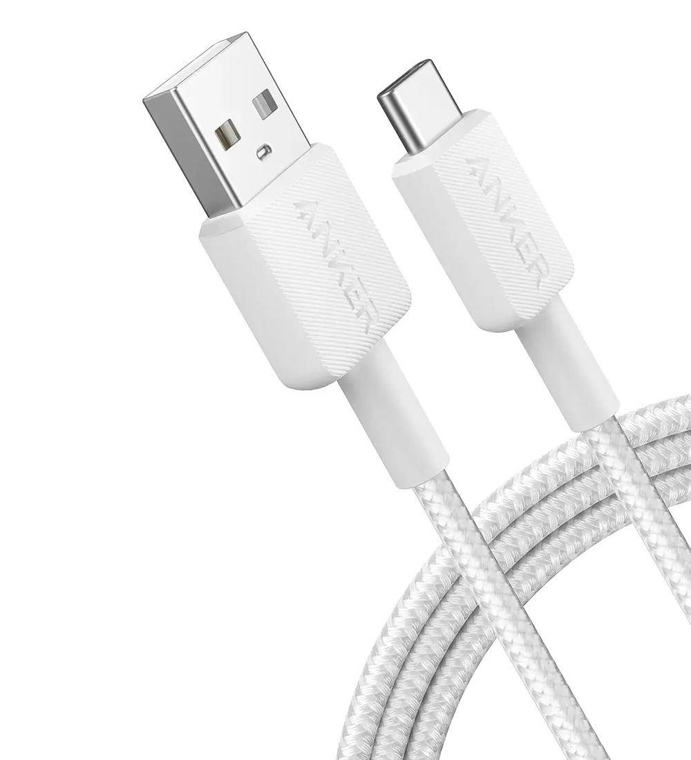 Anker 322 PowerLine USB A to USB C Charger, Fast Charging,0.9 m Cable, A81H5H21- White