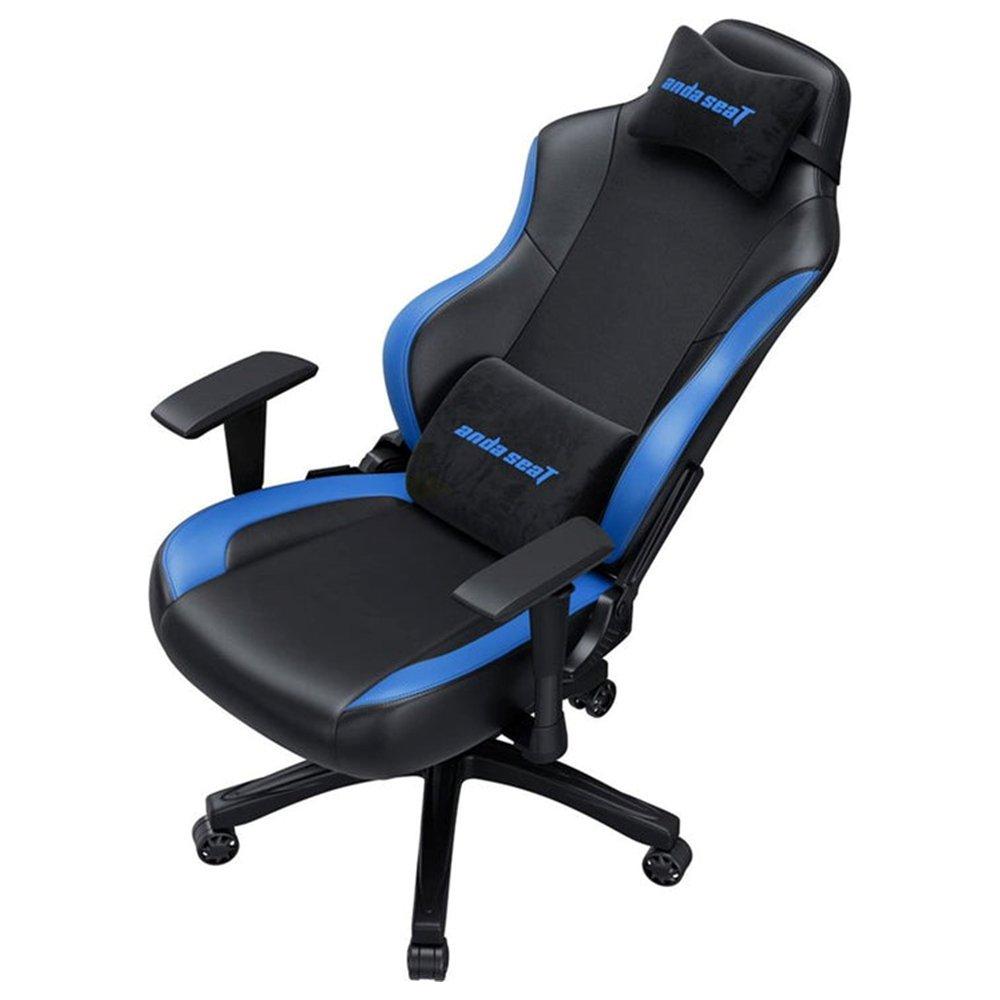ANDASEAT Luna Large Leather Gaming Chair, AD18-48-BS-PV - Black/Blue