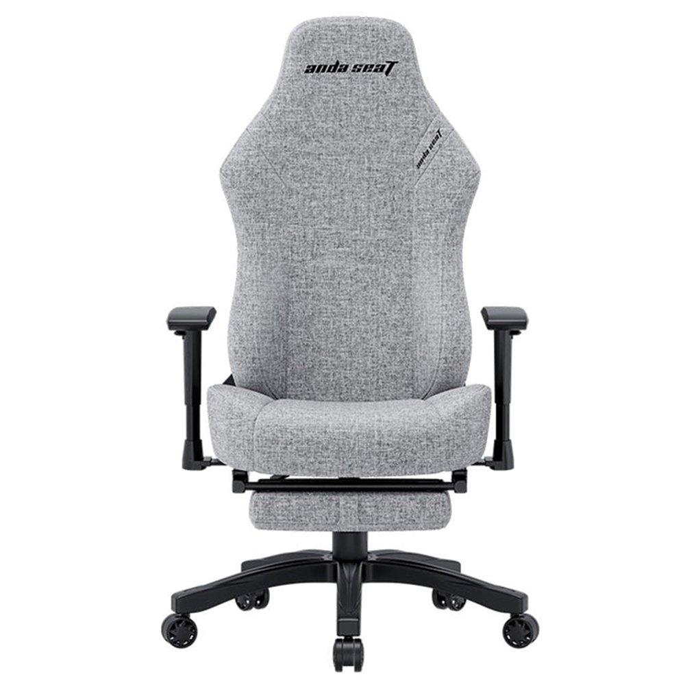 ANDASEAT Luna Pro Fabric Gaming Chair with Footrest - Grey